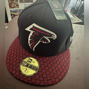Atlanta Falcons New Era Sideline Official 59FIFTY Fitted Hat 7 1/2 Black